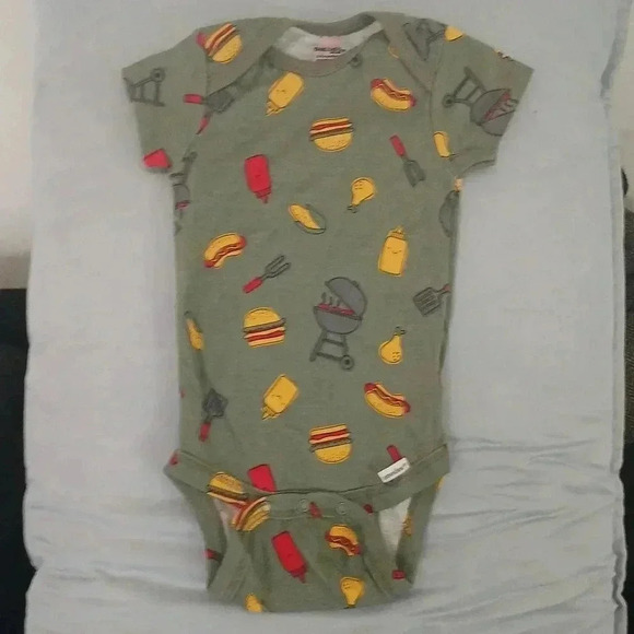 Other - BBQ onesie..3-6 months..never worn..smoke free home..hypoallergenic